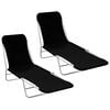 vidaXL Sunlounger | Set of 2 | Black