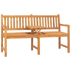 vidaXL Bench | Teak | Solid Teak Wood | 3-seater