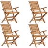 vidaXL 5 Piece Garden Dining Set Solid Wood Teak