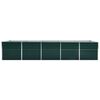 vidaXL Garden Raised Bed Galvanised Steel 400x80x77 cm Green