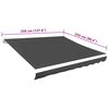 vidaXL Awning Top Sunshade Canvas Anthracite 3.5x2.5 m