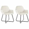 vidaXL Dining Chairs 2 pcs Cream Velvet