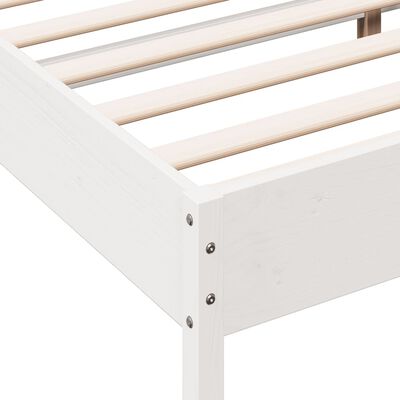 vidaXL Bed Frame without Mattress White 200x200 cm Solid Wood Pine