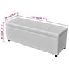 vidaXL Long Storage Bench Wood White
