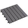 vidaXL Decking Tiles 30 pcs Grey Wash 30x30 cm Solid Acacia Wood