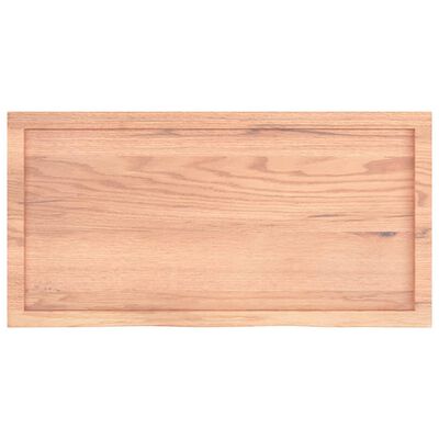 vidaXL Bathroom Countertop Light Brown 100x50x(2-6)cm Treated Solid Wood