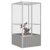 vidaXL Bird Cage Grey 111x107x211.5 cm Galvanised Steel