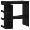 vidaXL Bar Table with Storage Rack Black 100x50x101.5 cm