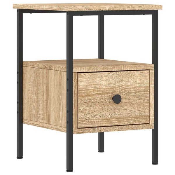 vidaXL Bedside Cabinet Sonoma Oak 34x36x50 cm Engineered Wood