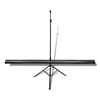 vidaXL Projection Screen Black and White 89 inch Metal and Polyester