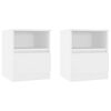 vidaXL Bed Cabinets 2 pcs White 40x40x50 cm Engineered Wood