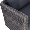 vidaXL 9 Piece Garden Lounge Set with Cushions Poly Rattan Grey
