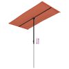 vidaXL Garden Parasol with Aluminium Pole 180x110 cm Terracotta