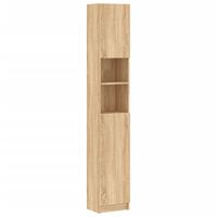 vidaXL Bathroom Cabinet Sonoma Oak 32x25.5x190 cm Engineered Wood