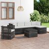vidaXL 7 Piece Garden Pallet Lounge Set with Cushions Solid Pinewood