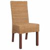 vidaXL Dining Chairs 6 pcs Brown Natural Rattan
