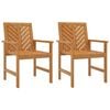 vidaXL Garden Dining Chairs 2 pcs Solid Wood Acacia
