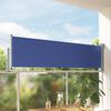 vidaXL Patio Retractable Side Awning 80x300 cm Blue