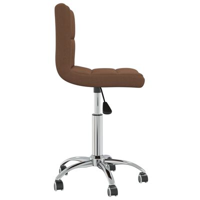 vidaXL Swivel Office Chair Brown Fabric