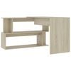 vidaXL Corner Desk Sonoma Oak 200x50x76 cm Engineered Wood