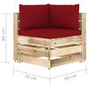 vidaXL 5 Piece Garden Lounge Set with Cushions Green Impregnated Wood