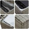 vidaXL Garden Storage Box Poly Rattan 200x50x60 cm Grey