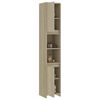 vidaXL Bathroom Cabinet Sonoma Oak 30x30x183.5 cm Engineered Wood