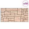 vidaXL 3D Wall Panels with Beige Brick Design 10 pcs EPS