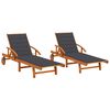 vidaXL Sun Loungers 2 pcs with Cushions Solid Wood Acacia