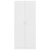 vidaXL Wardrobe White 80x52x180 cm Engineered Wood