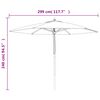 vidaXL Garden Parasol with Wooden Pole Sand 299x240 cm