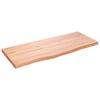 vidaXL Bathroom Countertop Light Brown 100x40x(2-4)cm Treated Solid Wood