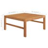 vidaXL Garden Table 63x63x30 cm Solid Teak Wood