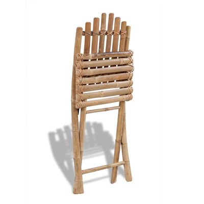 vidaXL Folding Garden Chairs 2 pcs Bamboo