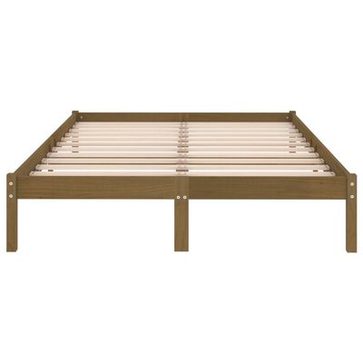 vidaXL Bed Frame without Mattress Honey Brown Solid Wood 140x200 cm