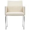 vidaXL Dining Chairs 2 pcs Linen-look White