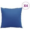 vidaXL Throw Pillows 4 pcs Royal Blue 50x50 cm Fabric