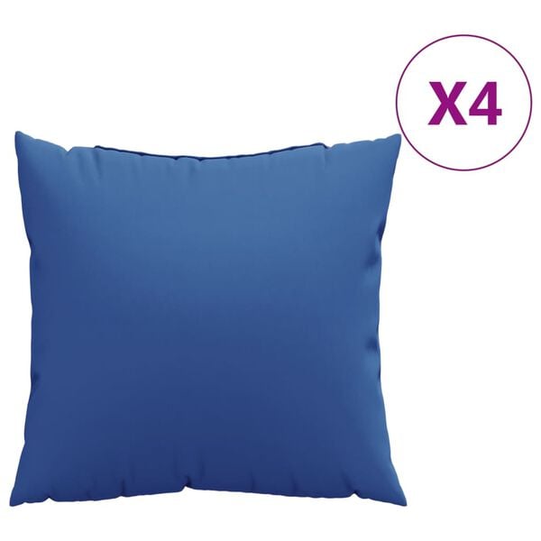 vidaXL Throw Pillows 4 pcs Royal Blue 50x50 cm Fabric