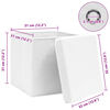 vidaXL Storage Boxes with Lids 10 pcs White 32x32x32 cm Fabric