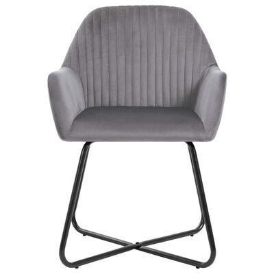 vidaXL Dining Chairs 6 pcs Grey Velvet