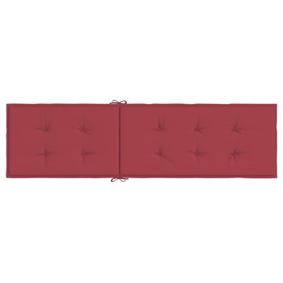 vidaXL Deck Chair Cushion Wine Red (75+105)x50x3 cm