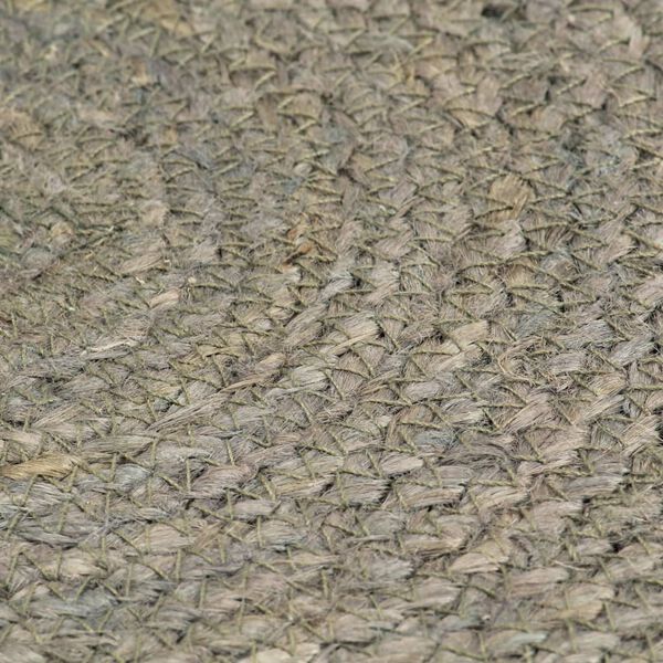 vidaXL Placemats 4 pcs Plain Grey 38 cm Round Jute