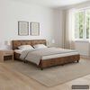vidaXL Bed Frame without Mattress Brown Faux Suede Leather 180x200 cm Super King