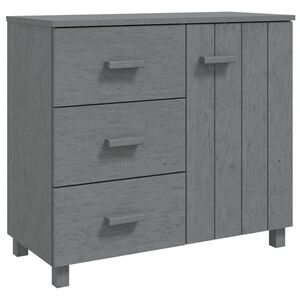 vidaXL Sideboard | Dark grey | Solid pinewood, MDF | 90x40x80 cm | Sideboard