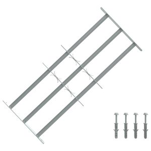 Adjustable Security Grille for Windows with 3 Crossbars 700-1050 mm