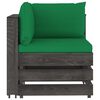 vidaXL 7 Piece Garden Lounge Set with Cushions Grey Impregnated Wood