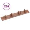 vidaXL Decking End Caps 10 pcs Brown Plastic