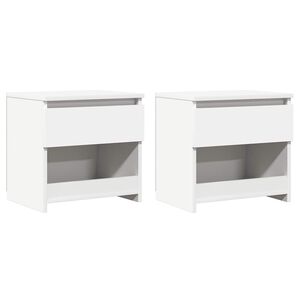 vidaXL Bedside Cabinets 2 pcs White 40x30x39 cm Engineered Wood