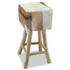 vidaXL Bar Stool | Natural wood and multicolour leather
