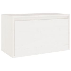 vidaXL Wall Cabinet | White | Solid Pinewood | Medium | Wall Cabinet